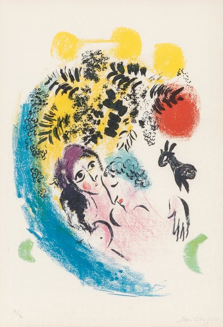 Marc Chagall, ‘Les amoureux au soleil rouge’, 1960, Heritage Auctions