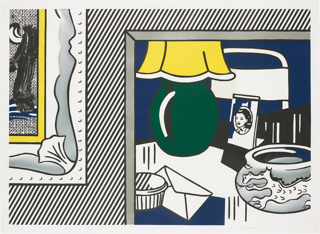 Roy Lichtenstein, ‘Two paintings: Green Lamp, from Paintings Series’, 1984, Print, Woodcut, lithograph, screenprint and collage in colours, on Arches 88 paper, with full margins, Phillips
