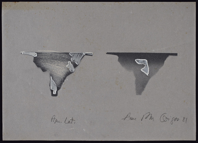 Anna Bella Geiger, ‘America Latina’, 1981, Drawing, Collage or other Work on Paper, Graphite and color pencil on tracing paper, Henrique Faria Fine Art