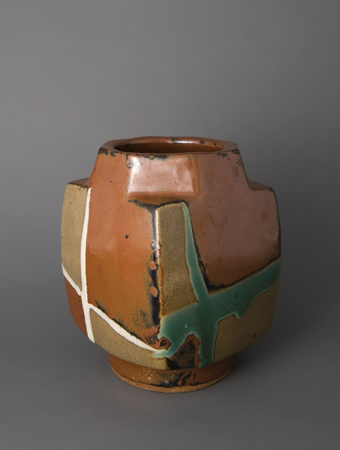 Shōji Hamada, ‘Square vase, kaki glaze’, 1960, Pucker Gallery