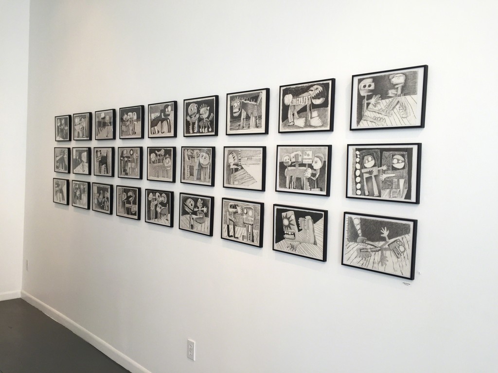 Karl X. Hauser, original graphite drawings. Karl X. Hauser, original graphite drawings.