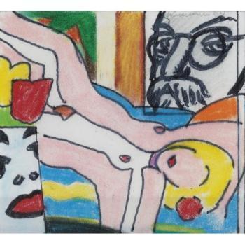 Tom Wesselman - Study For Sunset Nude With Picasso Vase