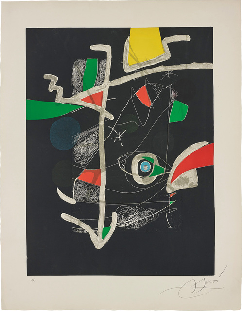 Joan Miró, ‘Untitled, plate VI from Llibre dels sis Sentis (Book of the Six Senses)’, 1981, Phillips
