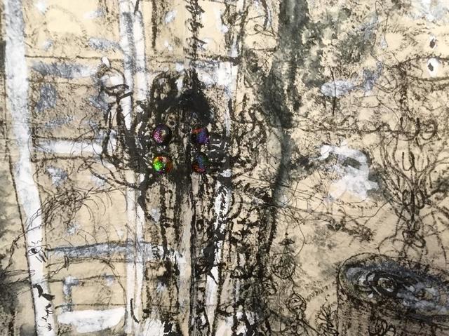 ANURADHA DELACOUR, ‘portail de fin’, 2018, Drawing, Collage or other Work on Paper, Ink on paper, Canopy Gallery