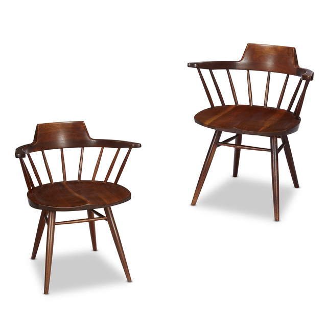 George Nakashima, ‘Pair of Arm Chairs, New Hope, PA’, Circa 1967, Design/Decorative Art, American Black Walnut, Freeman's