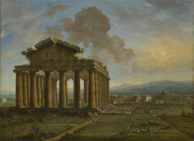 Antonio Joli | Temple of Poseidon at Paestum (Late 1750s) | Available ...