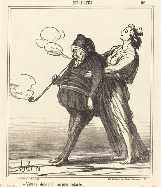Honoré Daumier, ‘Voyons!... debout, on nous regarde’, 1866, National Gallery of Art, Washington, D.C.