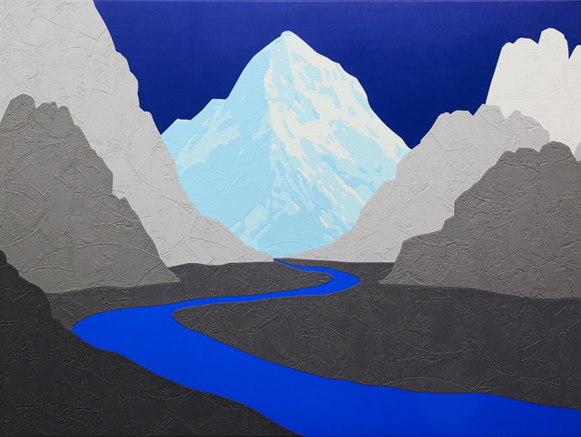 David Wightman, ‘Ariadne’, 2018, Painting, Acrylic and vinyl wallpaper on canvas, Duran Mashaal