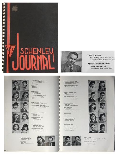 Andy Warhol, ‘"Schenley Journal-45", Schenley Senior High School Yearbook Pittsburg, First Edition.’, 1945, VINCE fine arts/ephemera
