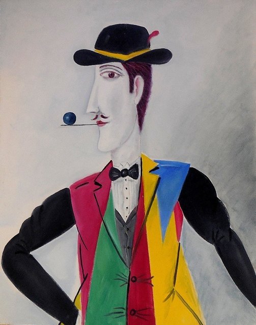 Benjamin West, ‘Israeli Surrealist Figure, Benny Levy Oil Painting’, 20th Century, Lions Gallery