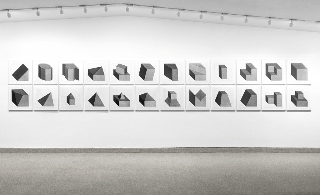 Forms Derived from a Cube, 1982, set of twenty-four etchings with aquatint
This installation: 44 x 264 inches Forms Derived from a Cube, 1982, set of twenty-four etchings with aquatint
This installation: 44 x 264 inches
