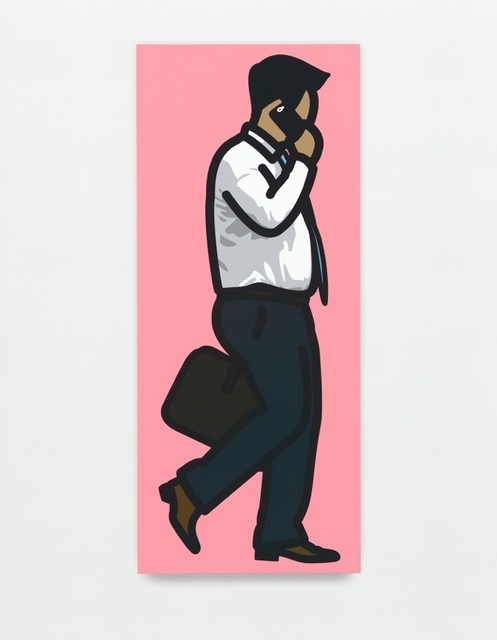Julian Opie, ‘Company man.’, 2014, Painting, Silkscreen on painted wooden board, Gerhardsen Gerner