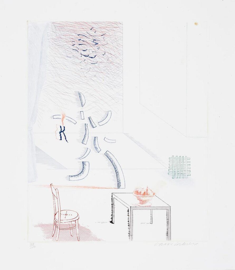 David Hockney - Tick it, Tock it, Turn it True, from The Blue Guitar (Museum of Contemporary Art Tokyo 192, Scottish Arts ...