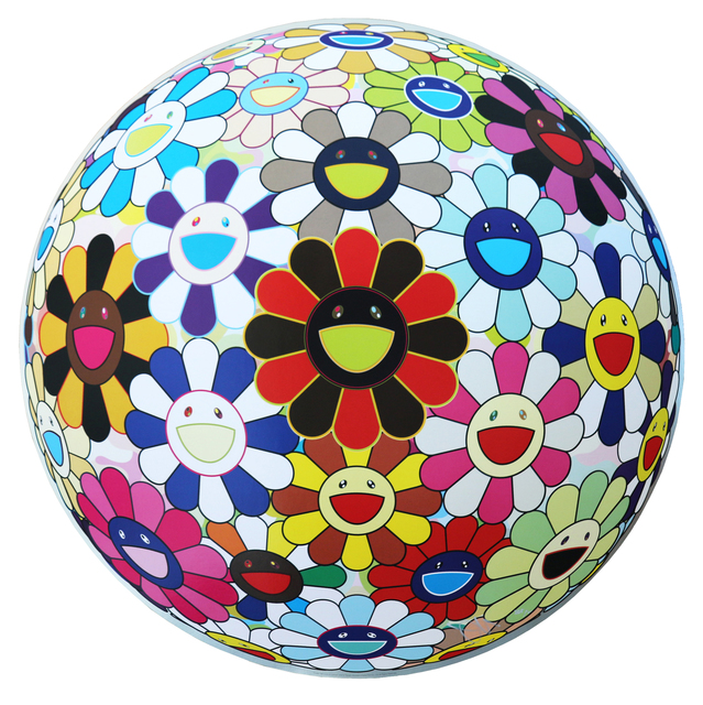 Takashi Murakami, ‘Flower Ball (Lots of Colors) ’, 2013, Print, Offset print with silve, Art Works Paris Seoul Gallery
