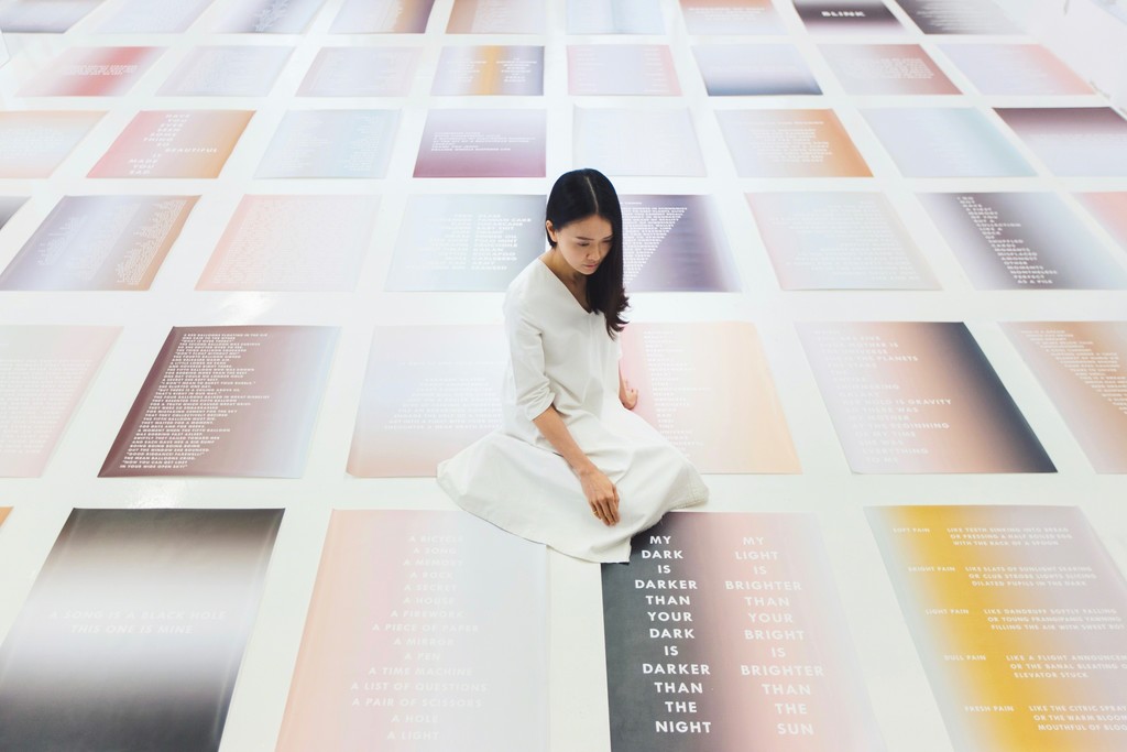 Dawn Ng, Studio Image 2017, Image Courtesy of the artist and Chan + Hori Contemporary, Singapore *Behind the scenes studio image - PERFECT STRANGER artwork test prints in shrunk dimensions to fit floor space
Dawn Ng, Studio Image 2017, Image Courtesy of the artist and Chan + Hori Contemporary, Singapore *Behind the scenes studio image - PERFECT STRANGER artwork test prints in shrunk dimensions to fit floor space