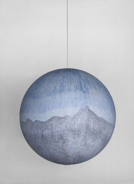 Russell Crotty, ‘Piedra Blanca ’, 2010, Drawing, Collage or other Work on Paper, Ink and watercolor on fiberglass sphere, Michel Soskine Inc.