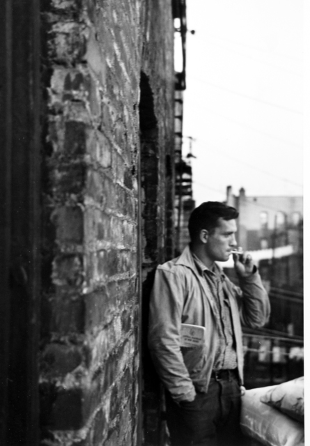 Allen Ginsberg, ‘Heroic portrait of Jack Kerouac on fire-escape, 206 East 7th Street, New York’, 1953, Howard Greenberg Gallery