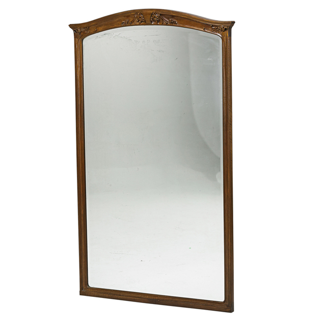 Louis Majorelle, ‘Large Mirror, France’, ca. 1900, Design/Decorative Art, Carved Mahogany, Beveled Mirrored Glass, Rago/Wright