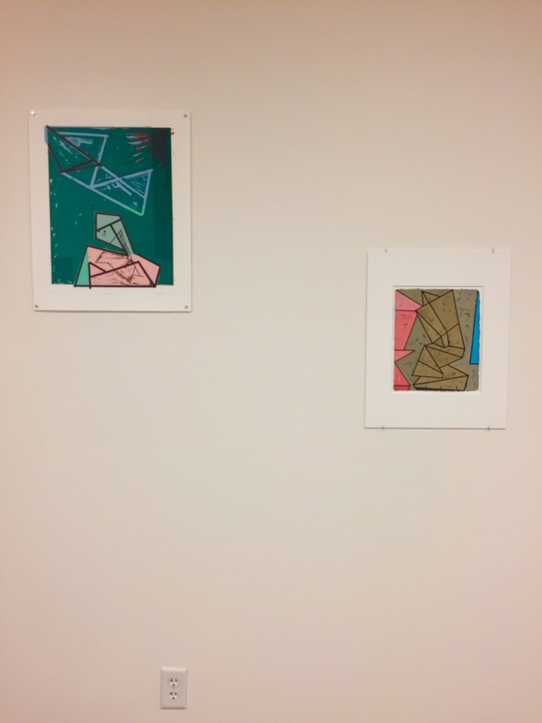 Installation view 6 – l to r, “Stacked spaces – Imaginary places #4”, “Passing Over”, “Fictive Monument #3” and “Slippage – Space #1” Installation view 6 – l to r, “Stacked spaces – Imaginary places #4”, “Passing Over”, “Fictive Monument #3” and “Slippage – Space #1”