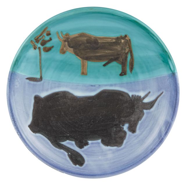 Pablo Picasso, ‘TOROS (A.R. 161)’, 1952, Design/Decorative Art, Painted and partially glazed ceramic dish, Doyle