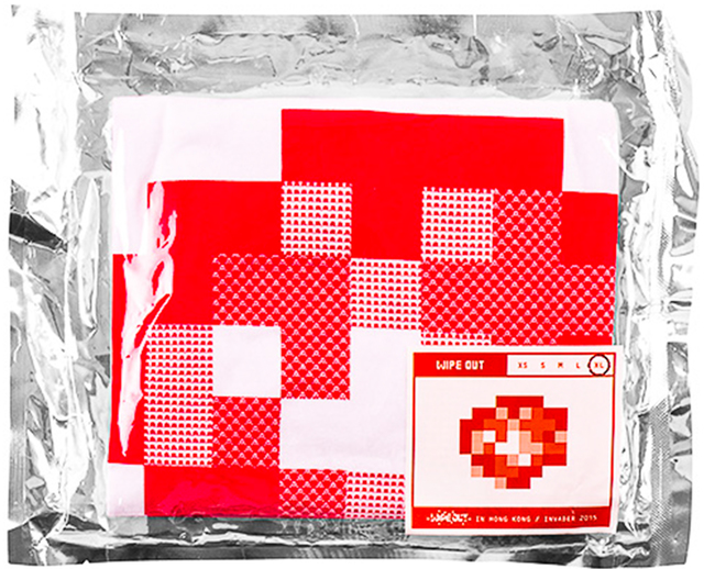 Invader, ‘WIPE OUT (White Extra Large T-shirt)’, 2015, Silverback Gallery