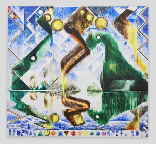 Barnaby Furnas, ‘The First Place’, 2015, Painting, Acrylic, dispersed pigment, pencil, colored pencil on prepared linen, Marianne Boesky Gallery