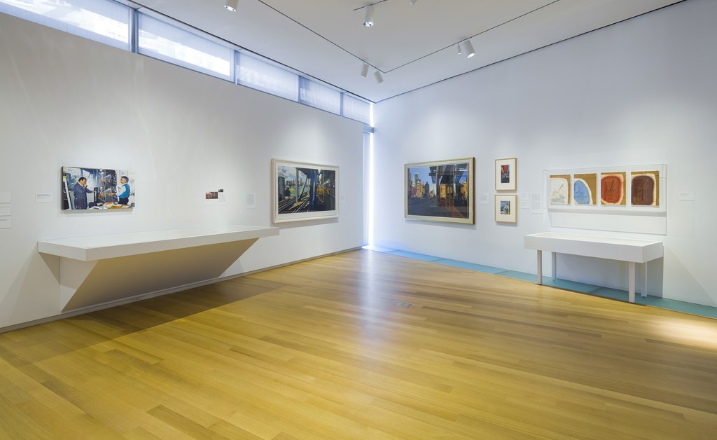 Installation photo of 'Richard Estes: Painting New York City,' 2015
Photo by Butcher Walsh © Museum of Arts and Design Installation photo of 'Richard Estes: Painting New York City,' 2015
Photo by Butcher Walsh © Museum of Arts and Design