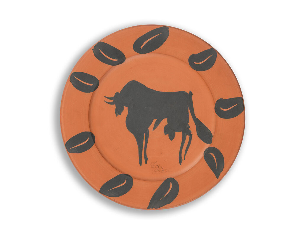 Pablo Picasso - Taureau, marli aux feuilles