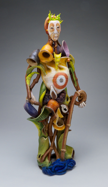 Bill Abright, ‘The Green Man’, 2016, Sculpture, Ceramic with acrylic, Seager Gray Gallery