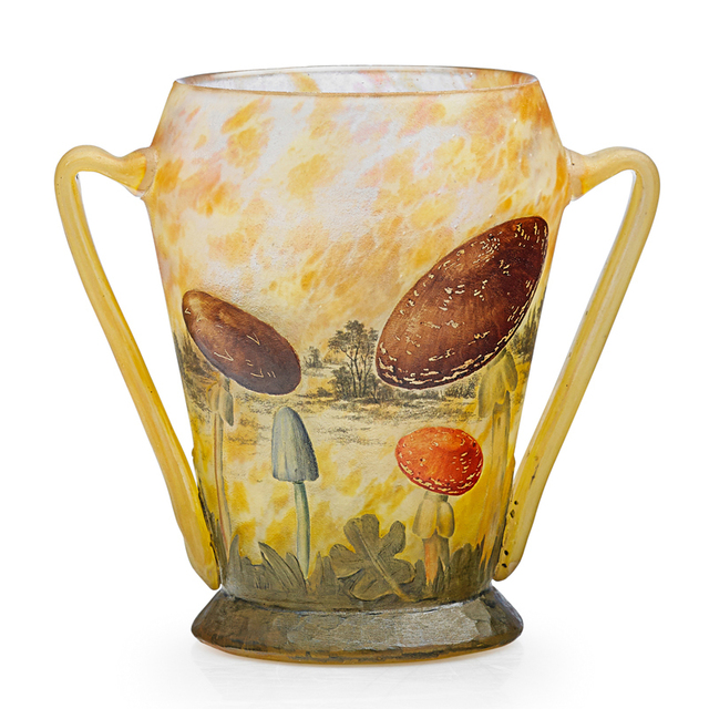 Daum, ‘Exceptional Vase With Mushrooms, France’, ca. 1900, Rago/Wright