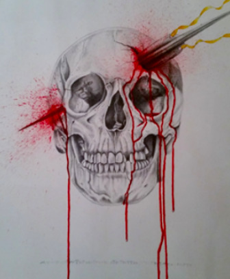 Patrick Faure, ‘Only the Dead’, Painting, Watercolor and Pencil on paper, Saphira & Ventura Gallery