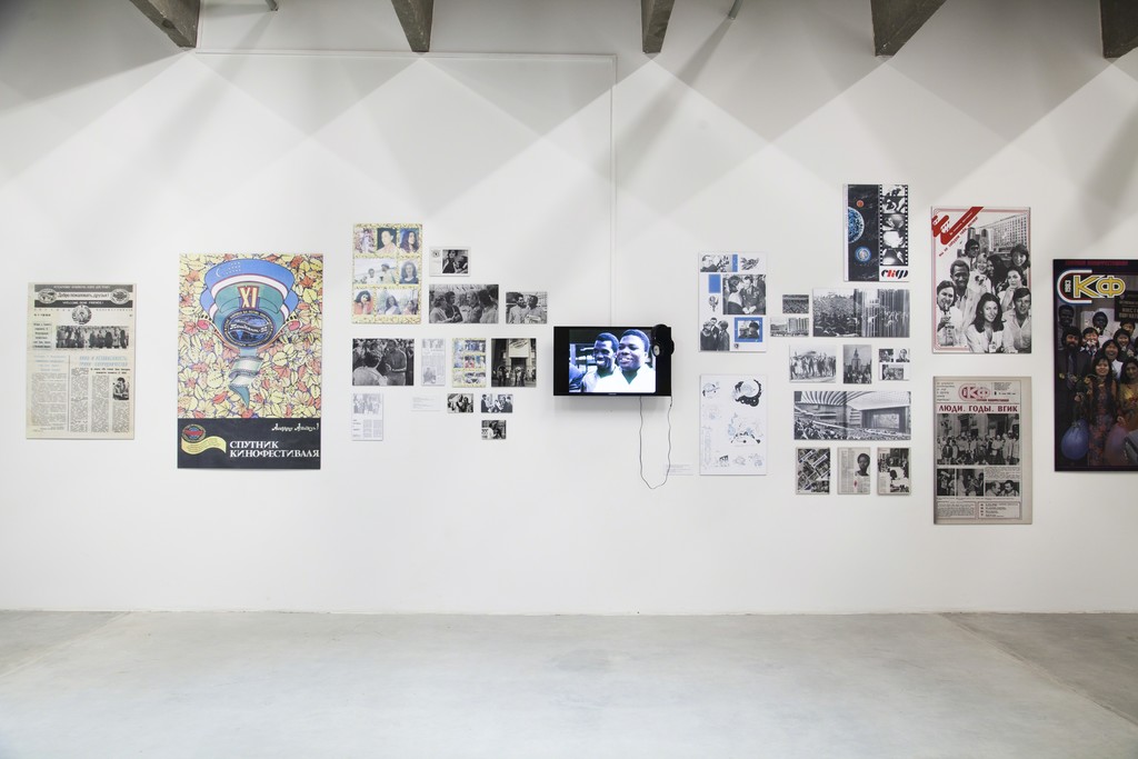 Installation view of "Saving Bruce Lee: African and Arab Cinema in the Era of Soviet Cultural Diplomacy (A Prologue)" in "Field Research: A Progress Report" (2015), Garage Museum of Contemporary Art, Moscow. Photo: Lily Idov Installation view of "Saving Bruce Lee: African and Arab Cinema in the Era of Soviet Cultural Diplomacy (A Prologue)" in "Field Research: A Progress Report" (2015), Garage Museum of Contemporary Art, Moscow. Photo: Lily Idov