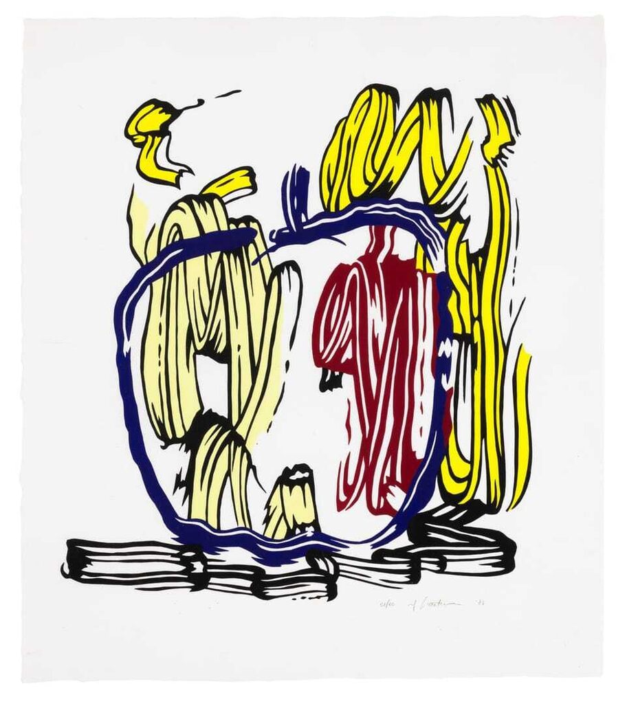 Roy Lichtenstein - Vertical Apple from: the Seven Apple Woodcuts Series