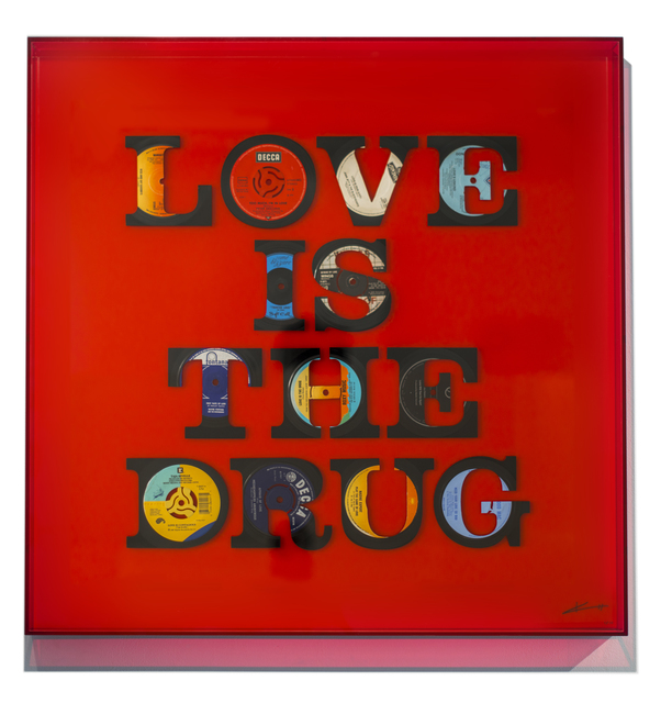 Keith Haynes, ‘Love is the Drug’, N/A, Installation, Original 7" vinyl love songs, perspex, Gallery Different