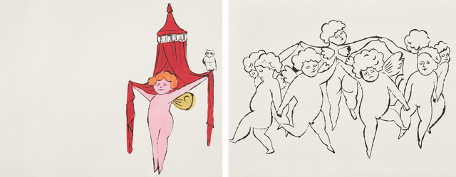 Andy Warhol, ‘In the Bottom of My Garden: two plates’, ca. 1956, Phillips