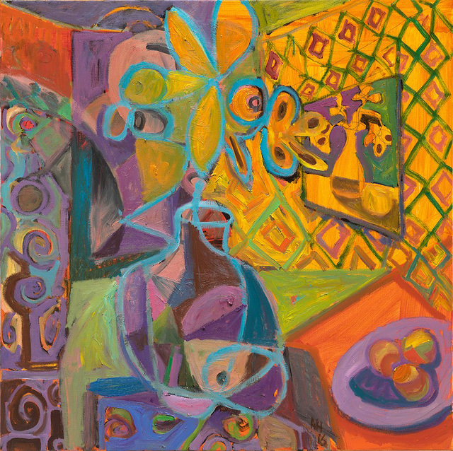 Anton Henning, ‘Blumenstilleben mit Früchten No. 71’, 2016, Painting, Oil on canvas, Tim Van Laere Gallery