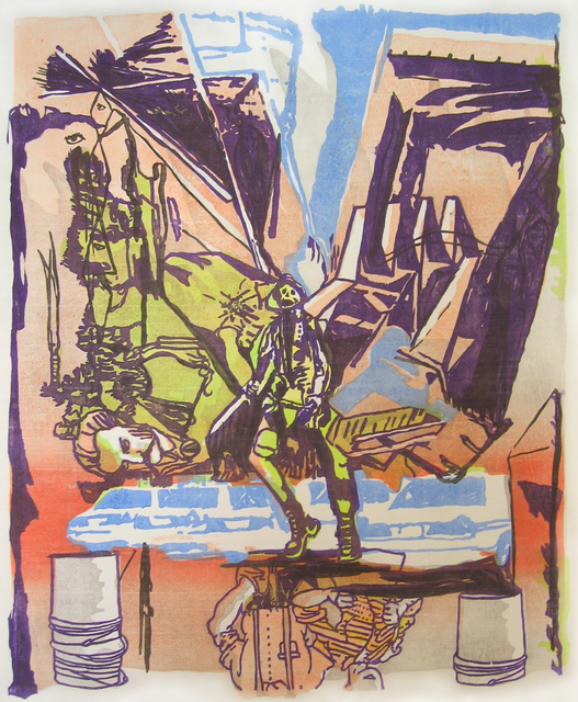 Santiago Cucullu, ‘Natty Dress Until the End’, 2008, Print, Ukiyo-e style woodcut on Hosho & Woodcut on Rives BFK, Highpoint Editions