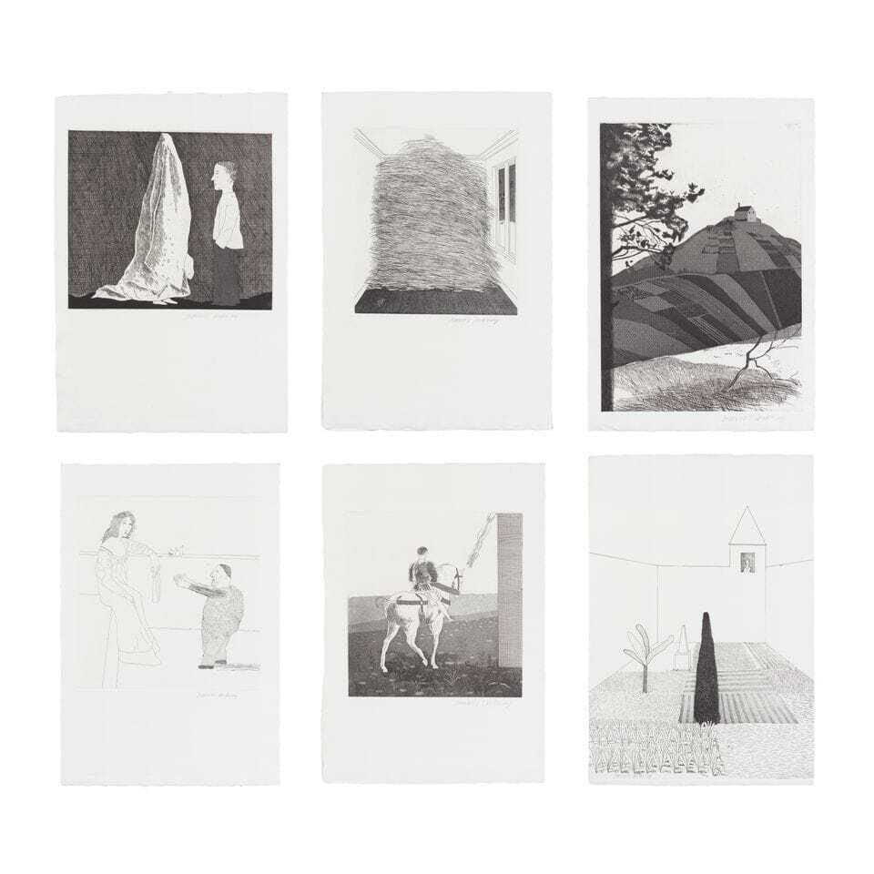 David Hockney - Illustrations for Six Fairy Tales from the Brothers Grimm, Edition A (Scottish Arts Council 70-108; M.C.A....