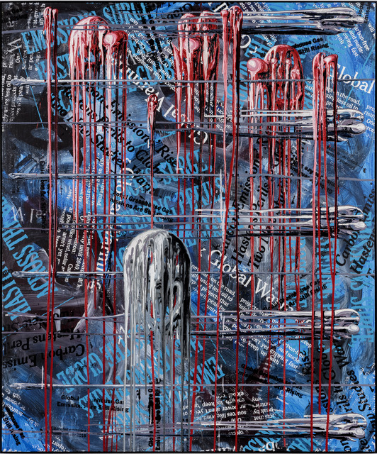 Kenny Scharf, ‘SLOPIZM’, 2019, Painting, Oil, acrylic and silkscreen ink on linen with aluminum frame, TOTAH