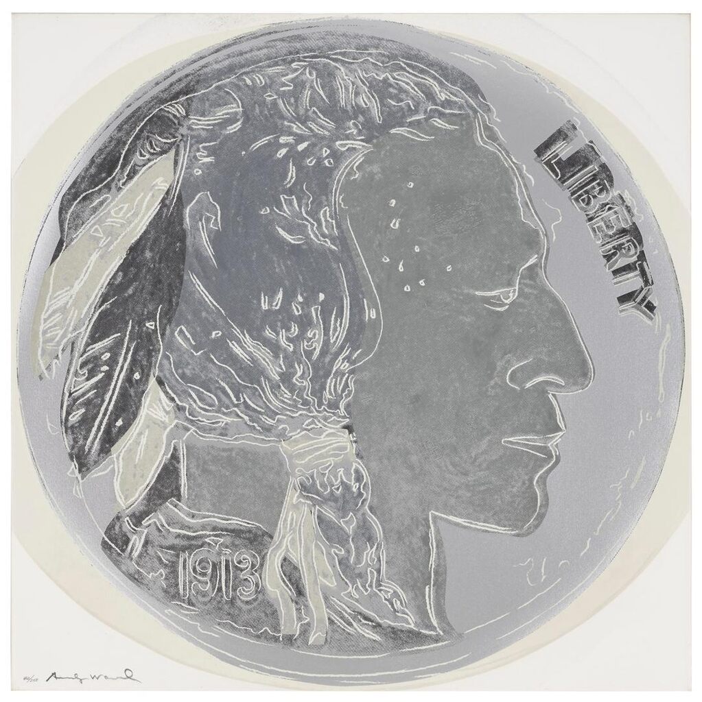 Andy Warhol - Indian Head Nickel, from Cowboys and Indians