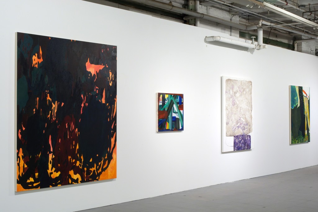 Paintings by Rob Ventura, Katherine Mojzsis, Mark Van Wagner, and Catherine Haggarty. Paintings by Rob Ventura, Katherine Mojzsis, Mark Van Wagner, and Catherine Haggarty.
