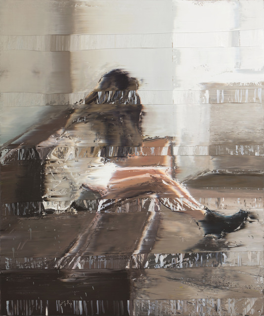 Andy Denzler, ‘Girl On a Brown Leather Sofa’, 2016, Opera Gallery