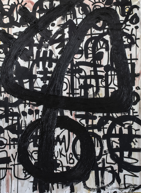 Victor Ekpuk, ‘Composition in Black 1’, 2019, Aicon Gallery