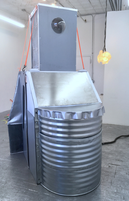 Chris Esposito, ‘If You Really Want to Know...’, 2018, Sculpture, Steel, corrugated plastic, wood, Plexiglas, wire, paint, video, Amos Eno Gallery