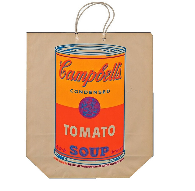 Andy Warhol, ‘"Campbell's Soup Bag", 1966, Exhibition at Institute of Contemporary Art Boston.’, 1966, VINCE fine arts/ephemera