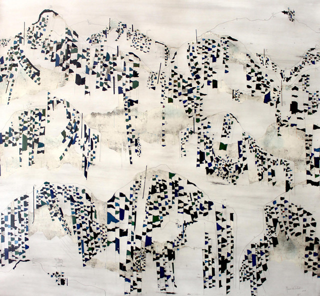 Manu vb Tintoré, ‘Els colors d'aquella terra oblidada nº7’, 2017, Drawing, Collage or other Work on Paper, Enamel and color pencil on engraved paper, N2 Galería