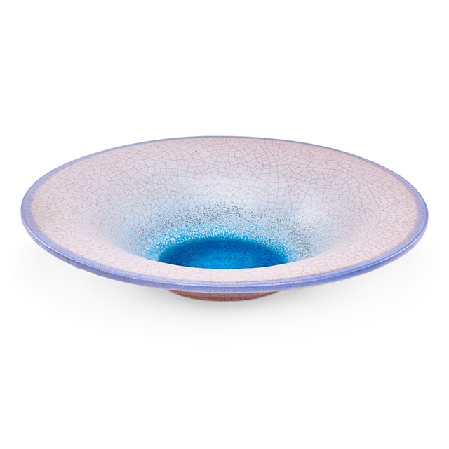 Glen Lukens, ‘Large Low Bowl, Pink, Blue and Turquoise Glazes, Los Angeles, CA’, Rago/Wright