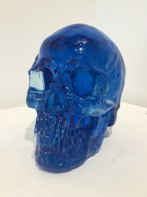 Sam Tufnell, ‘Sam Tufnell, Midnight Blue Skull ’, 2018, Sculpture, Resin, Oliver Cole Gallery