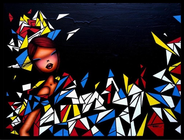 Stoul, ‘ORU CITY DRESS’, 2014, Painting, Acrylic ad stone painting on canvas - American box, Galry