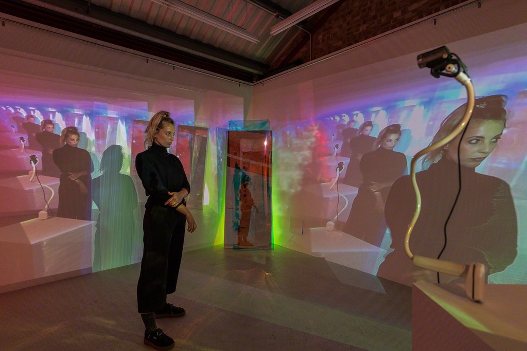 Installation view of Signe Pierce ‘Metamirrorism’ at Annka Kultys Gallery, London 2018. Photo: Annka Kultys Gallery (Damian Griffiths) Installation view of Signe Pierce ‘Metamirrorism’ at Annka Kultys Gallery, London 2018. Photo: Annka Kultys Gallery (Damian Griffiths)